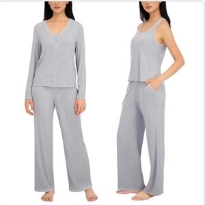 (6)Live2Lounge Women's 3piece Picot Lounge Set